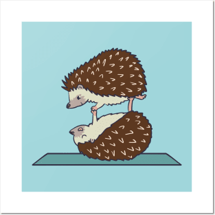 Acroyoga Hedgehog Posters and Art